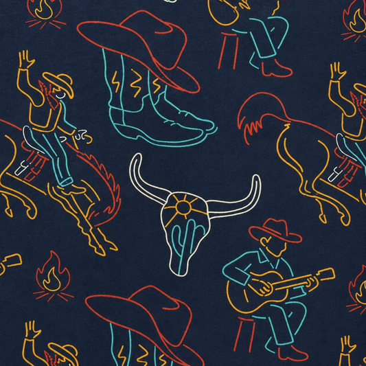 Neon Cowboy Bamboo Romper