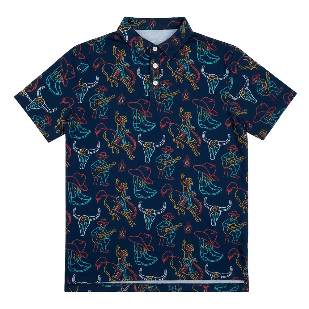 Neon Cowboy Men's Bamboo polo